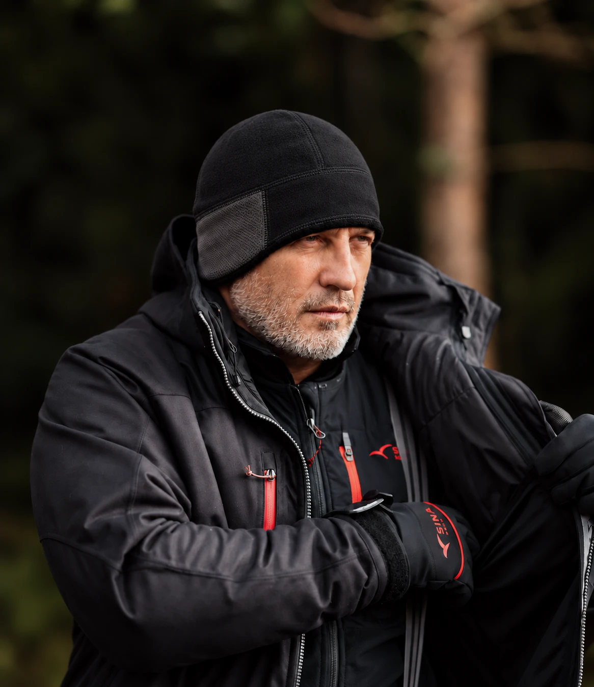 Шапка флисовая Стрелец (PolarForce) Черный карбон