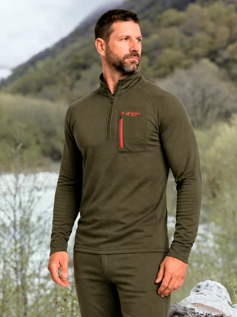 Комплект термобелья мужского Thermo Skin Olive night