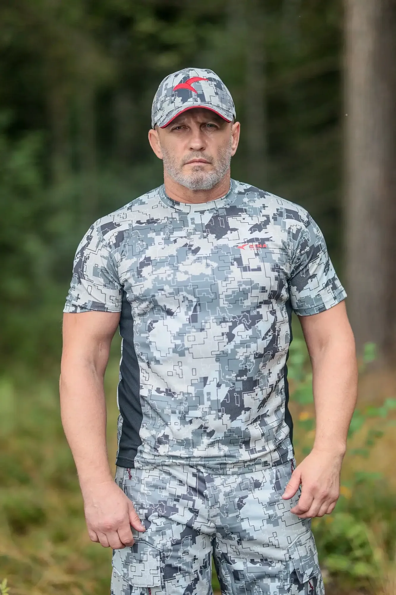 Футболка Плутон (Huntex) Скалистый камуфляж